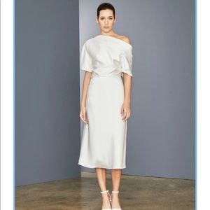 Amsale (LW154)Draped Bodice Dress